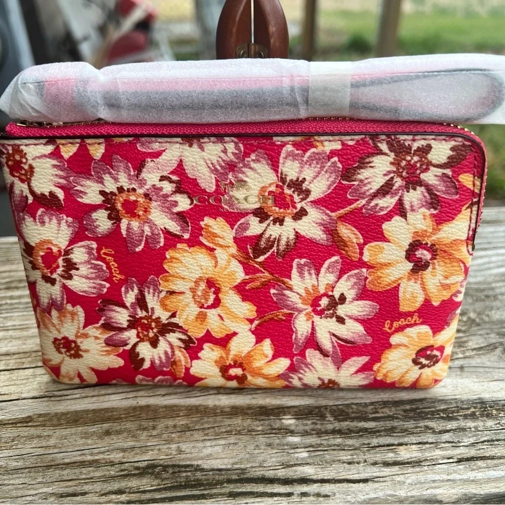 Coach Floral Print wristlet